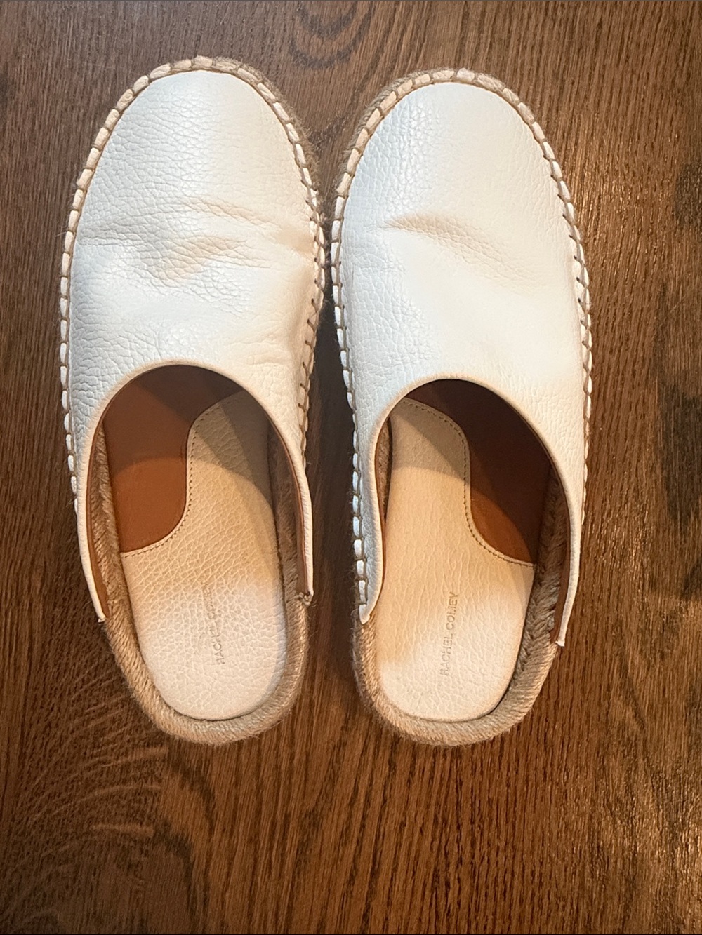 Rachel Comey Cream Leather Espadrille Mule